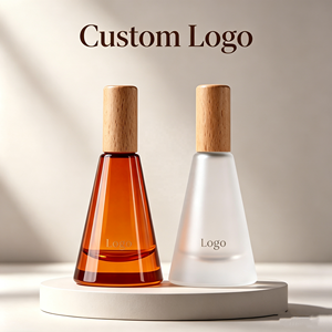 Flacon pulvérisateur cosmétique en verre ambré dépoli de 15 ml avec bouchon en bois, sérigraphie, pour huile capillaire, sérum, huiles essentielles - Product Image 2