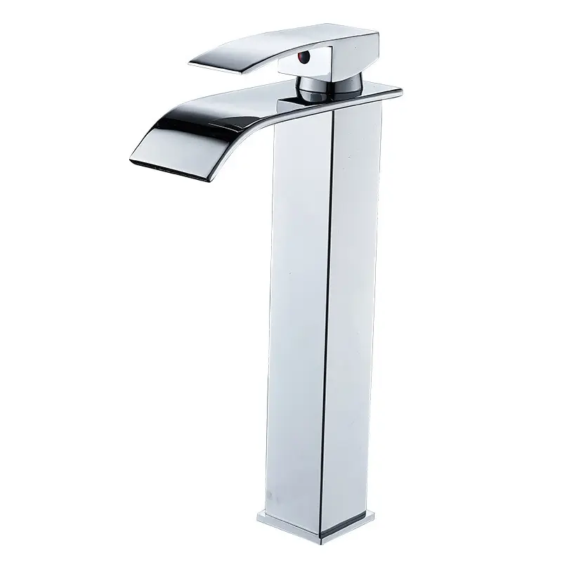High Quality Black Waterfall Hot And Cold Basin Faucet Table Basin Sink Bathroom Cabinet Copper Mixed Faucet