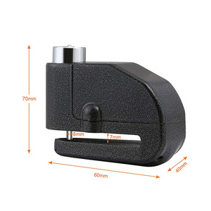 Cerradura antirrobo para freno de disco, aleación de aluminio, para motocicleta, bicicleta, vehículo eléctrico, alarma, cerradura de seguridad, color negro - Product Image 4