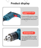 Perceuse à percussion électrique CR813RE professionnelle fabriquée en Chine Mini perceuse avec prise en charge OEM Source d'alimentation filaire