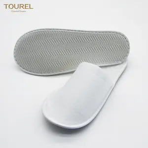 Winter Grey Coral Fleece Hotel Disposable Slippers Bedroom Slippers 5 Star Hotel