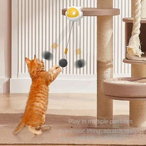 Mainan hewan peliharaan plastik interaktif ramah lingkungan kartun Modern mewah bola mainan kucing anjing teleskopik otomatis desain seperti hidup TPR kecil - Product Image 6