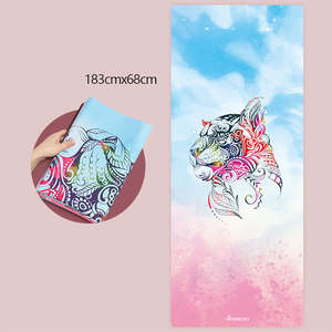 Tapis de yoga antidérapant pliable de 1mm imprimé en caoutchouc naturel écologique et élégant - Product Image 6