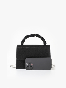 Bell High Quality Fashion Glitter Twisted <b>Rope</b> Sparkling Evening Party Wedding Clutch Bag <b>Chain</b> Luxury Handbag - Product Image 5