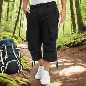 Short cargo vintage pour homme Brandit <span class=keywords><strong>Urban</strong></span> Legend 3/<span class=keywords><strong>4</strong></span>, longueur genou, 100 % coton, fermeture éclair, plusieurs poches, taille à cordon de serrage - Product Image 2