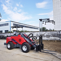 Chargeuse frontale compacte à moteur diesel Taian DY1150, design compact, mini-chargeuse sur roues