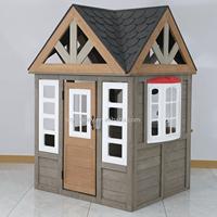 Maisonnette de jeu en bois résistante aux intempéries pour enfants, avec toit en plastique multicolore, pour jardin et parc, Valleyy