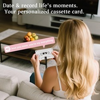 Carte de vœux enregistrable par la voix, enregistreur de messages de 60 secondes, cassettes, carte parlante, cadeaux sonores créatifs