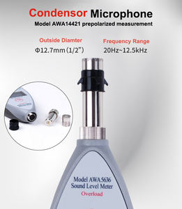 Niveau sonore Audio numérique 30-130 dBA, AWA5636-1 décibels de classe 2, maintien maximum des données, sélection rapide et lente - Product Image 2