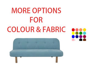 Sofá Cama Convertible Nisco, Sofá <span class=keywords><strong>de</strong></span> Terciopelo Azul Skype, Futón Plegable para Sala <span class=keywords><strong>de</strong></span> Estar, Dormitorio, Hotel, Apartamento, Tela Promocional - Product Image 2