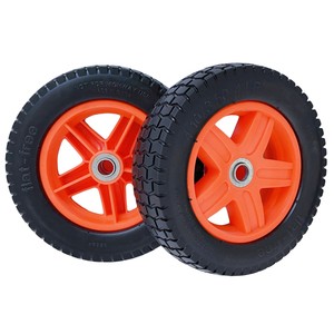 CJ Solid Polyurethane Foam Spoked <b>Tool</b> <b>Cart</b> Tire 10 Inch Wear Resistant Firm Tread <b>For</b> Heavy Duty Use - Product Image 2