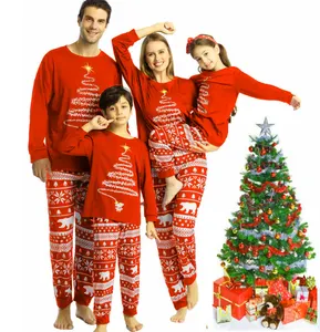 2021 famiglia pigiama natale pigiama orso stampato genitore-figlio casa Set pigiameria famiglia corrispondenza vestito pigiama per le donne Set