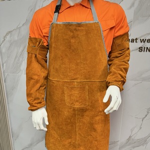 Durable Leather Welding <strong>Apron</strong> with Tool Pocket and Reinforced Edges for Forging and Foundry Operations Protection - Product Image 6