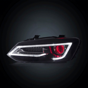 Conjunto de Faros LED para Automóvil Polo 2011-2017 con Luces de Circulación Diurna de 12 V y 35 W, 4600 Lúmenes, Estilo Ojo de Diablo - Product Image 2