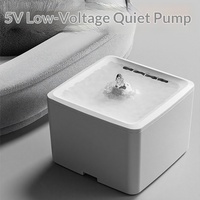 Fontaine à eau automatique silencieuse 2-en-1 en PP pour animaux de compagnie – Distributeur d'eau stable pour chats et chiens d'intérieur à usage quotidien