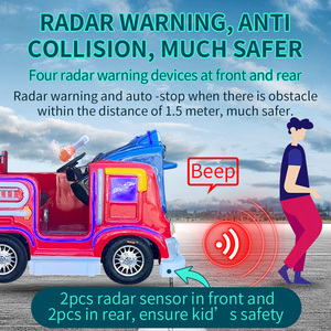 Double auto tamponneuse électrique sur le thème des pompiers pour enfants grandes roues équipement de conduite d'amusement aire de jeux parc marchés de nuit nouveau - Product Image 6