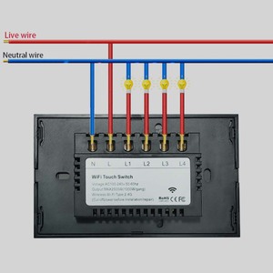 120 AU tiêu chuẩn tuya wifi thông minh chuyển đổi Tempered Glass bảng điều chỉnh cảm ứng điện dung RCM chứng nhận 240V 10A, 1/2/3/4g không có dây trung tính - Product Image 4