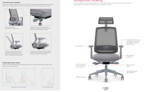 Muebles cómodos Silla ergonómica Silla elevadora de tareas ejecutivas Sillas de oficina de malla giratoria con reposacabezas - Product Image 6