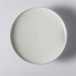 Plat de service Support de Pied Blanc Mat Restaurant Banquet Céramique Désert Gâteau Assiette Creuse Avec Support - Product Image 4