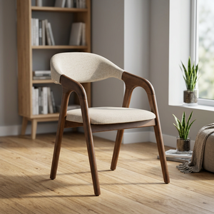 Sillas de Interior Elegantes y Cómodas de Color Beige para Restaurantes y Hoteles con Base de Madera - Product Image 3