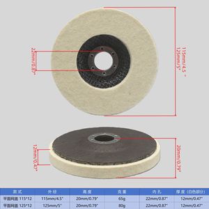 Disque à lamelles en laine 125 mm, roue de polissage en maille bleue, dureté 0,5, pour meuleuse d'angle, plateau de ponçage - Product Image 3