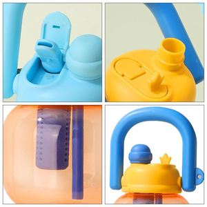2025 Cute Kids Straw Type Eco-Friendly Large Capacity 850ml Portable Clear <b>Plastic</b> Water Bottle for Back to School - Product Image 5