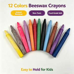 Crayons en cire d'abeille personnalisés avec logo, emballage sur mesure, faible MOQ, qualité alimentaire, ensemble de crayons en cire d'abeille pour enfants, vente en gros directe d'usine chinoise - Product Image 4