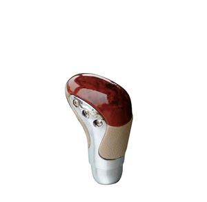 Accesorios para coche CarFu, perilla de cambio de marchas de coche de cristal de diamante de cuero automático, LED azul - Product Image 1