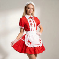 Vestido de Cosplay de Sirvienta Clásico en Blanco y Negro, Disfraz de Lolita para Fiesta de Anime, Uniforme de Camarera, Venta al Por Mayor