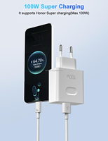 Chargeur Rapide 100W SuperCharge pour Honor 400 200 Pro Pura 70 Ultra, Chargeur Rapide 100W avec Câble USB Super Charge 6A pour Honor