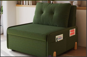 Dual-Purpose Opvouwbare Corduroy Bank Bank <span class=keywords><strong>Bed</strong></span> Modern Design Met Metalen Frame Voor Hotel Woonkamer Of Slaapkamer Zithoek - Product Image 2