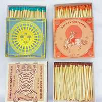 Boîtes à Allumettes en Bois Écologiques Haut de Gamme pour Bougies, Allumettes de Sécurité Personnalisées, Impression Couleur, Finition Bronzée, Idéales pour les Fêtes