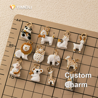 Pendentifs animaux 3D en émail YIMEILI & Laiton, Lion, Panda, Renard, Éléphant, Koala, Girafe, Accessoires de breloques DIY