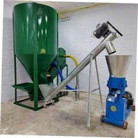 Usine d'alimentation avicole avancée, mélangeur-broyeur vertical de 1 tonne/h, machine agricole