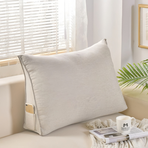 Cojín Triangular de Soporte Lumbar SUREWALHOME, Cojín Tejido para Cama, Sofá, Sillón con Espacio para la Cabecera, para Uso en Hoteles y Enfermería - Product Image 2