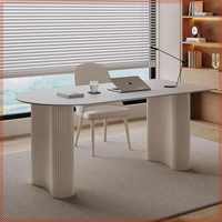Bureau de travail en bois nordique moderne, écologique, durable, avec finition blanche, de petite taille, pour usage commercial