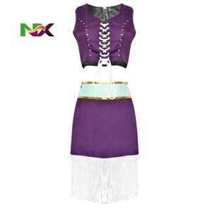 นิโก้ โรบินคอสเพลย์เครื่องแต่งกายชุดสีม่วงชุดสีขาวเสื้อคลุมพังก์ชุดฮาโลวีนสำหรับผู้ใหญ่ - Product Image 6