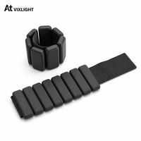 VIXLIGHT 5 Couleurs Poids de poignet 1 lb Bracelets lestés en silicone avec plaque en acier pour la course et le fitness 5