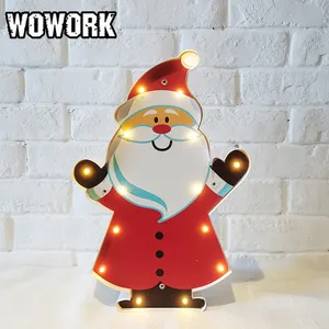  2024 WOWORK fushun criativo led 3v alimentado por bateria Natal mini única lâmpada assina letras luzes para casa festa festival