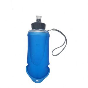 Bouteille d'eau souple pliable, anti-fuite, portable, en polyester, OEM/ODM, échantillon gratuit, pour sport, gym, course à pied. - Product Image 1