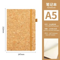 Ensemble cadeau de carnet avec sangle en liège écologique, carnet A5