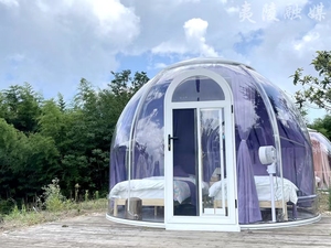 Dôme géodésique haut de gamme pour maison conteneur, tente <span class=keywords><strong>bulle</strong></span> pour resorts de glamping, salle en verre gonflable haut de gamme pour l'éco-tourisme de luxe - Product Image 3