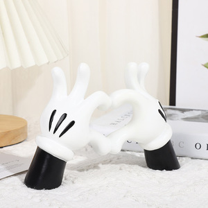 Adorno de Resina Pintado a Mano con Forma de Corazón de Mickey, Decoración para el Hogar, Almacenamiento de Llaves, Regalo de San Valentín - Product Image 2
