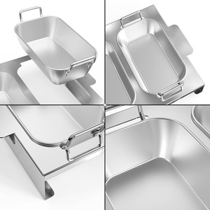 Ensemble de 3 casseroles en acier inoxydable <span class=keywords><strong>pour</strong></span> barbecue et <span class=keywords><strong>mini</strong></span> moules de cuisson avec poignée et <span class=keywords><strong>étagère</strong></span>, ustensiles de cuisine antiadhésifs <span class=keywords><strong>pour</strong></span> le <span class=keywords><strong>four</strong></span> et le lave-vaisselle - Product Image 4