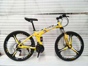 Bicicleta Plegable MTB de 26 Pulgadas con Frenos de Disco Dobles de 21/24/27 Velocidades, Bicicleta Deportiva con Horquilla de Aleación de Aluminio y Pedal Ordinario - Product Image 3
