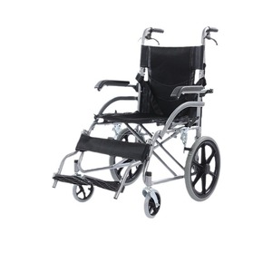 Fauteuil roulant manuel pliable léger pour les personnes âgées et les personnes handicapées, construction en acier haute teneur en carbone - Product Image 1