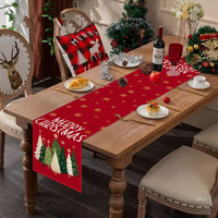 Nouveaux Chemins de Table de Noël Imprimés en Lin pour la Maison et l'Hôtel – Décorations Festives Joyeux Noël en Gros