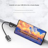 Kabel Adaptor OTG Tipe C Micro USB 3.0 2 in 1 untuk Pengisian Daya dan Transfer Data