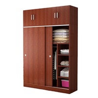 Armoires Pliantes en Bois Écologiques au Design Moderne 2026 avec 2 Portes Coulissantes et Rangement Panneaux pour Chambre à Coucher – Couleur Personnalisable