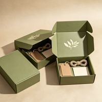Boîte d'emballage en carton ondulé kraft pliable de petite taille avec logo personnalisé en gros pour bijoux, cadeaux faits à la main